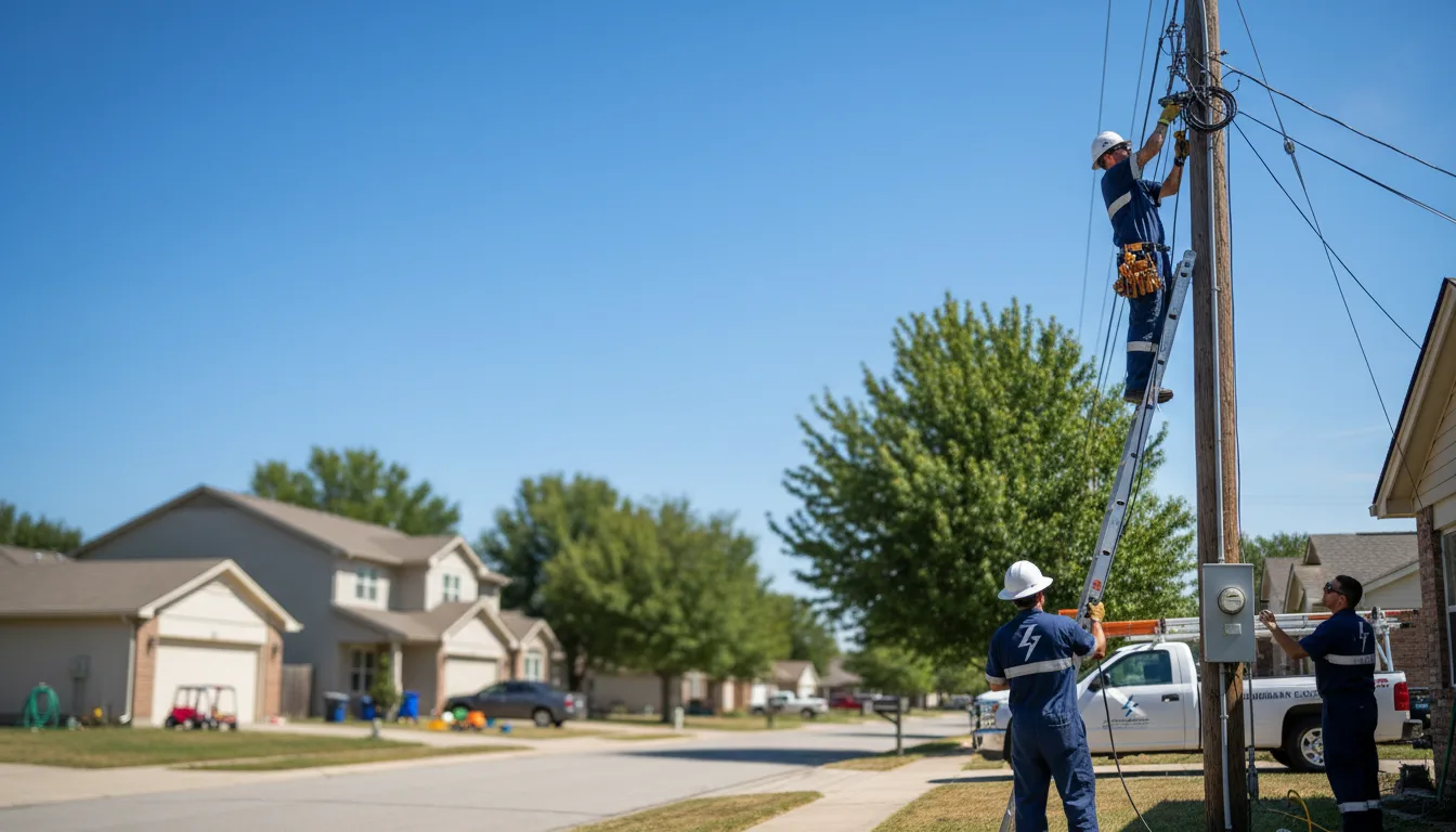 Residential electrician providing installation services in Plantersville, TX